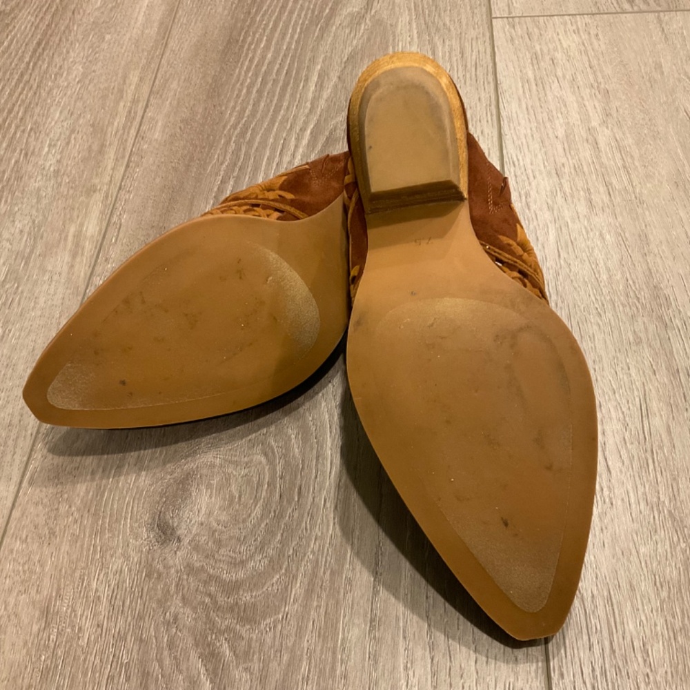 JEFFREY CAMPBELL Shoes Billy Brown Suede Pointed Toe Western Mule 7.5 - Picture 7 of 9